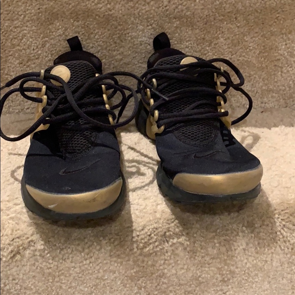 Gold and Black Nike Presto